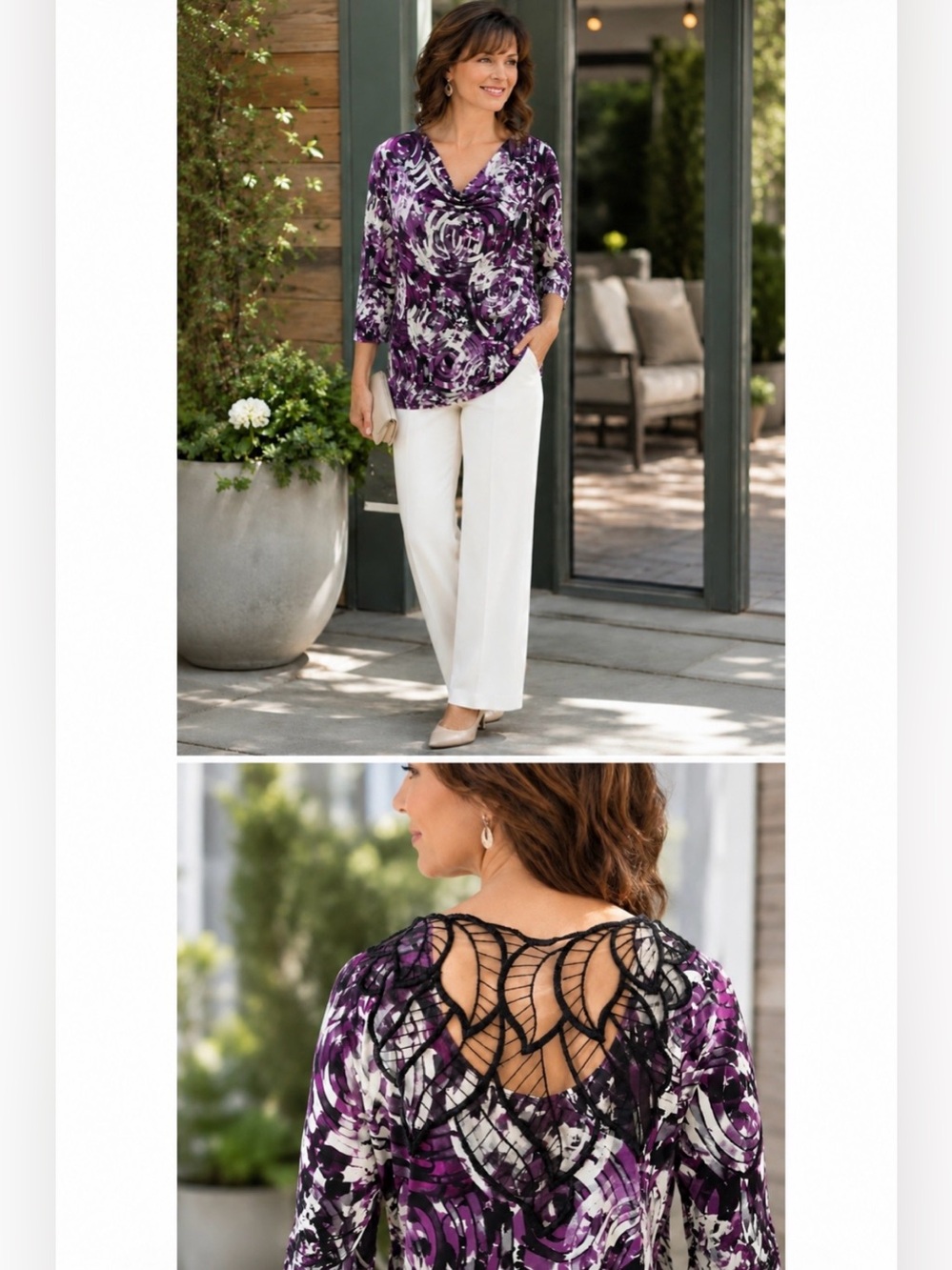 Print tunic style top